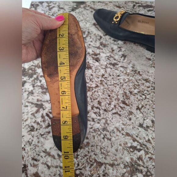 Salvatore Ferragamo Blue ‎ Leather Flat Size 8 AA - Picture 14 of 14